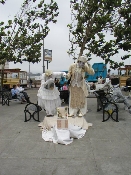Mimes at Fisherman's Wharf, San Francisco, August 10, 2005 (P8100579)
